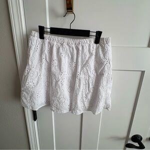 Celebrity, pink, XL, ladies, white skirt, layered, doily eyelet look. School